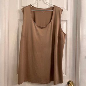 Catherines, Tan Tank Top, Size 4X